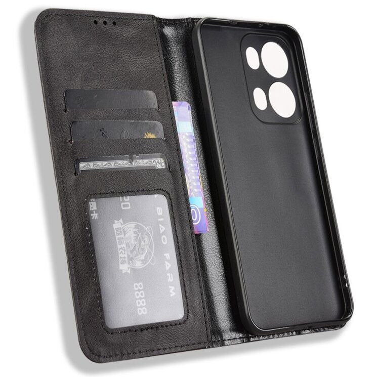 Чохол Deexe Retro Style для OPPO Reno 13 Pro 5G - Black: фото 4 з 7