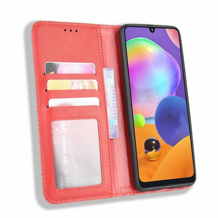 Чехол Deexe Retro Style для Samsung Galaxy A31 (A315) - Red: фото 6 из 10