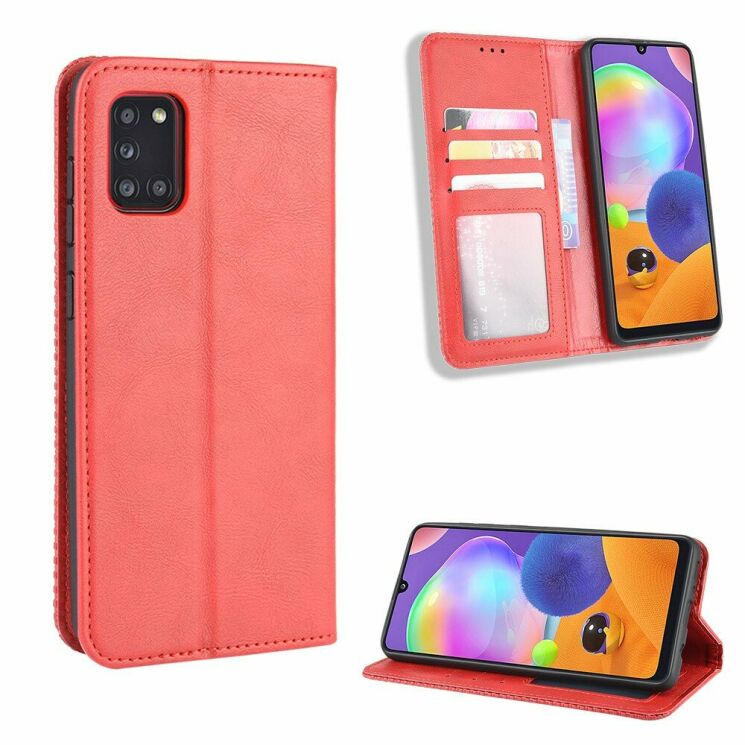 Чехол Deexe Retro Style для Samsung Galaxy A31 (A315) - Red: фото 1 из 10