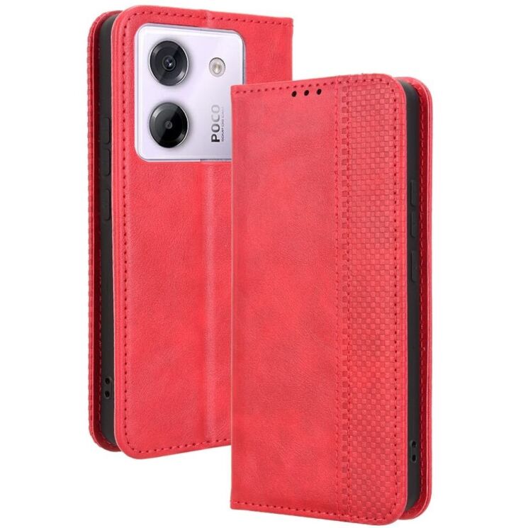 Чехол Deexe Retro Style для Xiaomi Poco M7 Pro - Red: фото 1 из 7