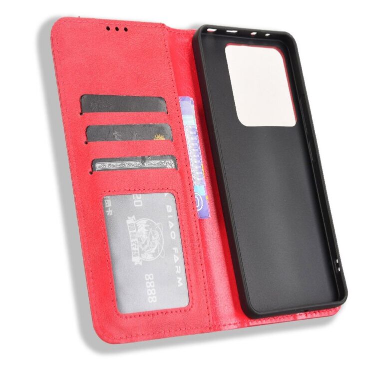 Чехол Deexe Retro Style для Xiaomi Poco M7 Pro - Red: фото 2 из 7