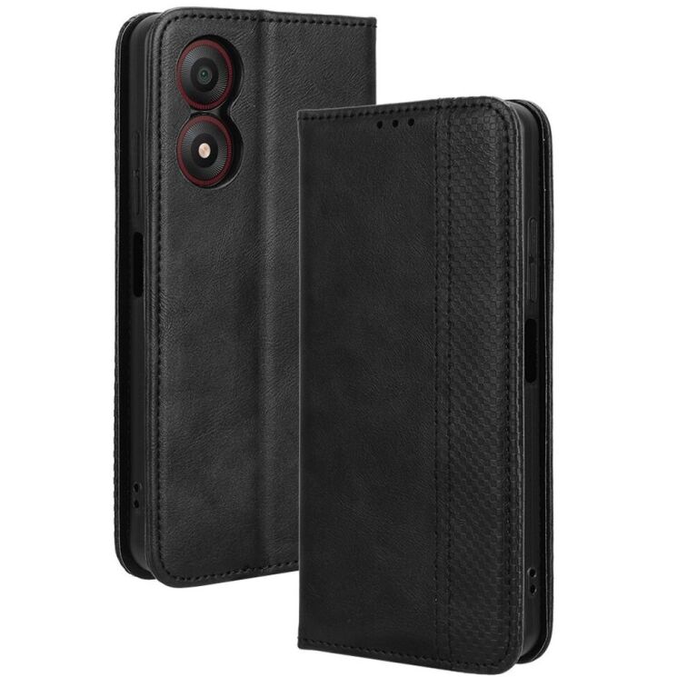 Чохол Deexe Retro Style для ZTE Blade A34 - Black: фото 1 з 7