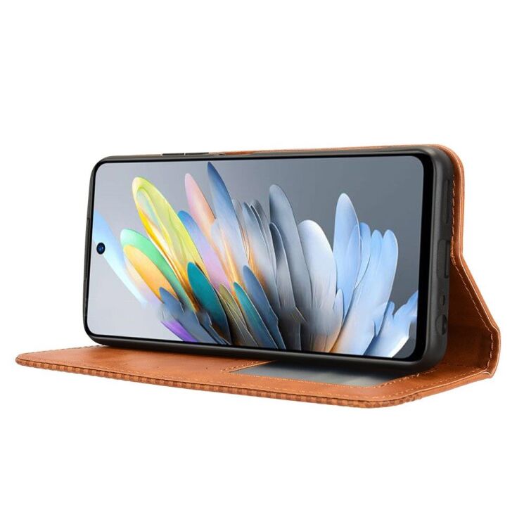 Чохол Deexe Retro Style для ZTE Blade A75 - Brown: фото 3 з 7