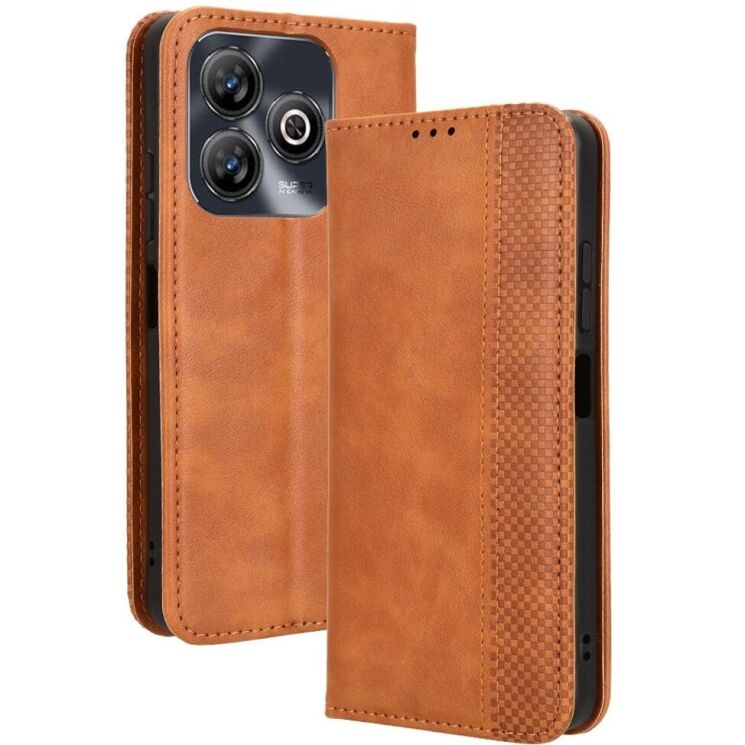 Чохол Deexe Retro Style для ZTE Blade A75 - Brown: фото 1 з 7