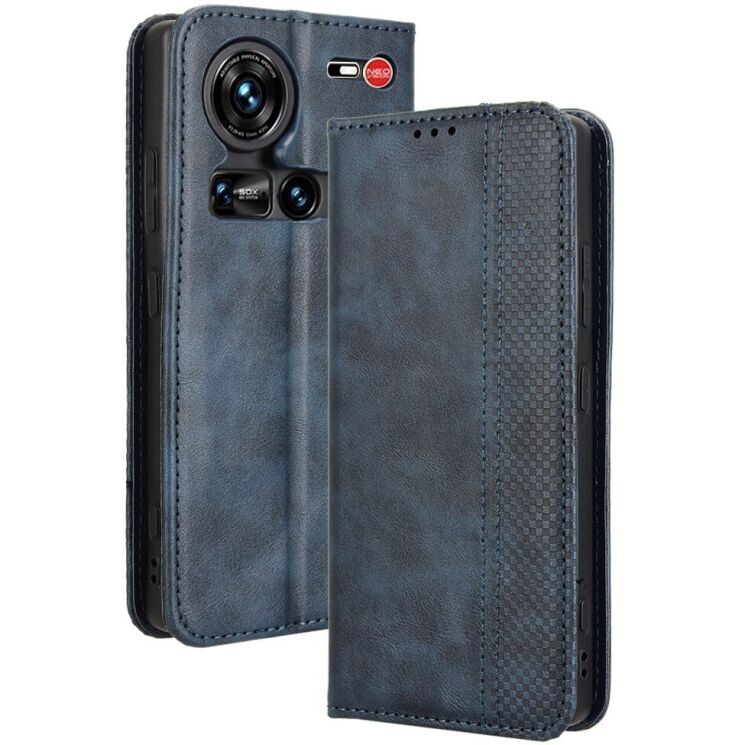 Чехол Deexe Retro Style для ZTE Nubia Z70 Ultra - Blue: фото 1 из 7