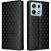 Чехол Deexe Rhombus Book для Motorola Edge 70 Max - Black: фото 1 из 7