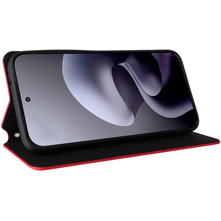 Чохол Deexe Rhombus Book для Motorola Moto G77 - Red: фото 4 з 10