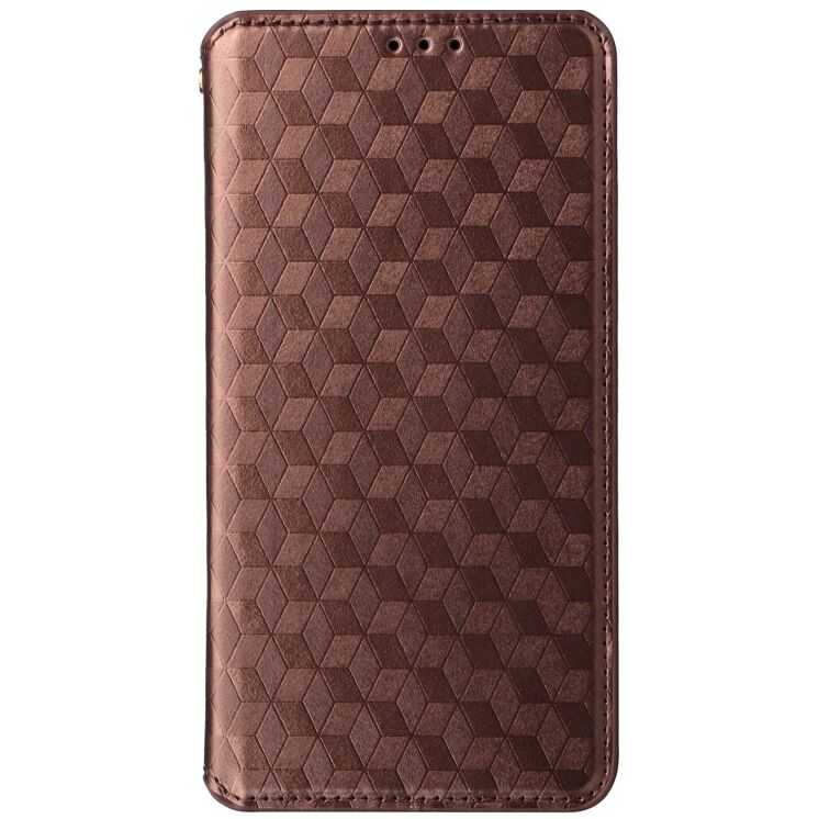 Чехол Deexe Rhombus Book для Realme GT 8 Pro - Brown: фото 7 з 8