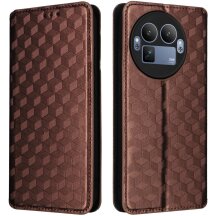 Чехол Deexe Rhombus Book для Realme GT 8 Pro - Brown: фото 1 з 8