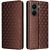 Чехол Deexe Rhombus Book для Xiaomi Poco X8 Pro - Brown: фото 1 из 9