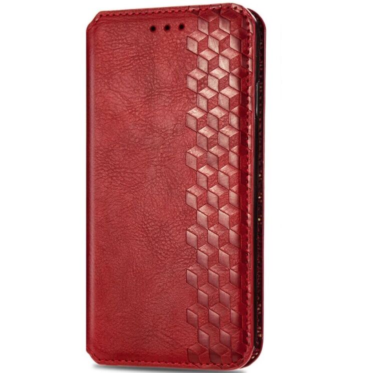 Чехол Deexe Rhombus Wallet для HMD Pulse Pro - Red: фото 5 из 6