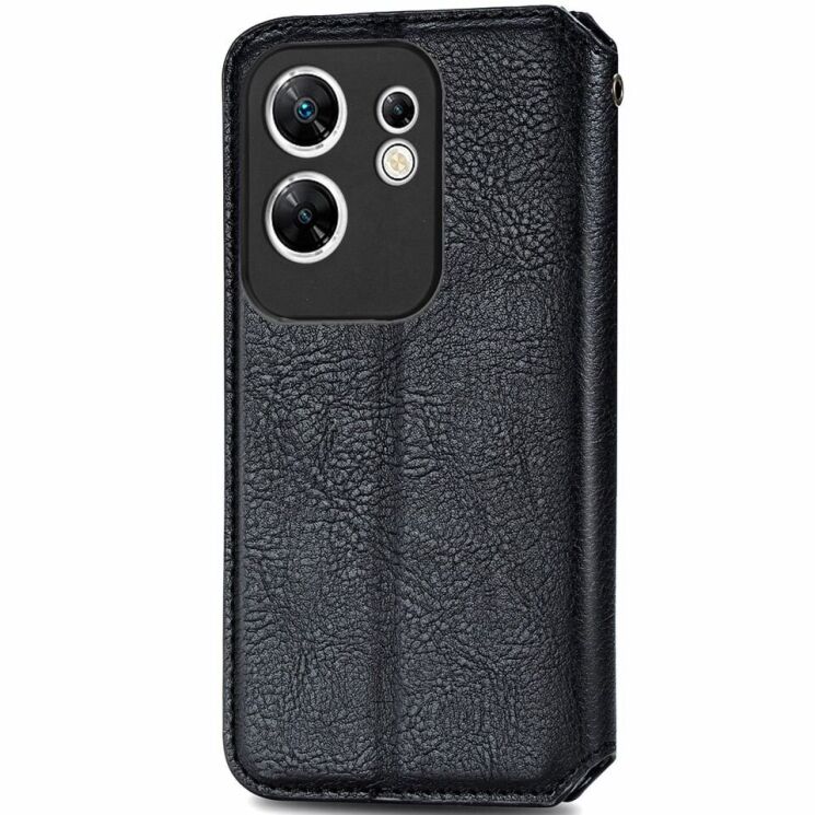 Чехол Deexe Rhombus Wallet для Infinix Zero 30 - Black: фото 5 из 6