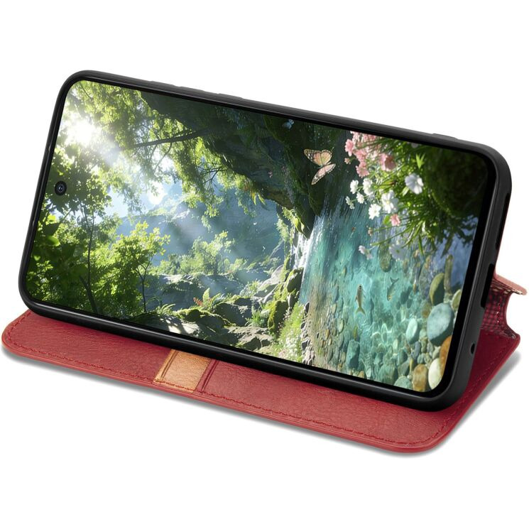 Чехол Deexe Rhombus Wallet для Realme 16 Pro Plus - Red (428528R) Чехол Deexe Rhombus Wallet для Realme 16 Pro Plus - Red: фото 3 из 9
