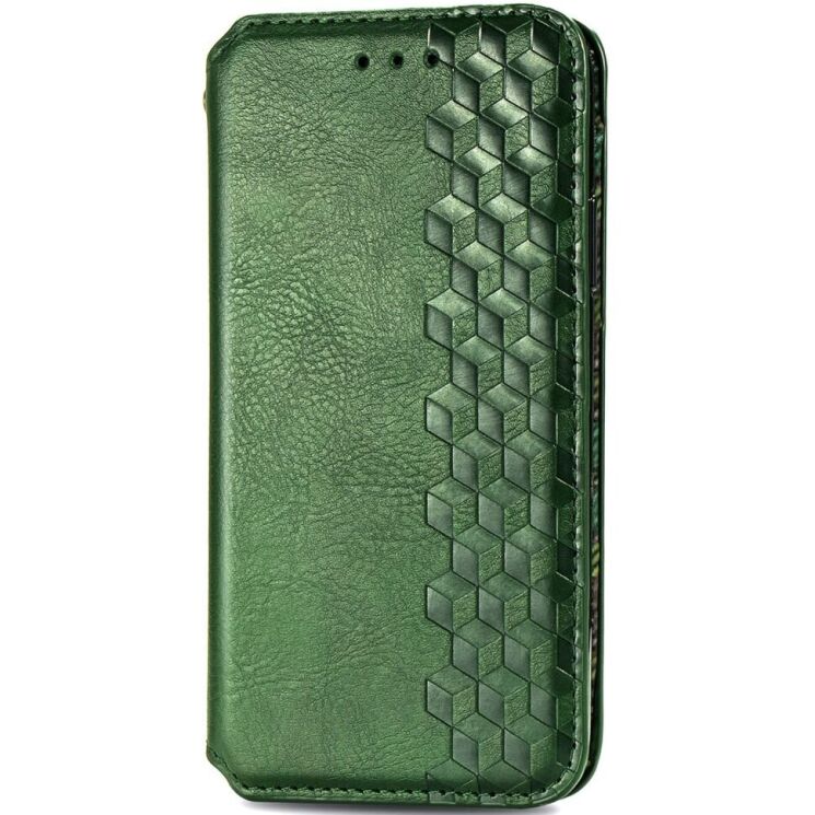 Чехол Deexe Rhombus Wallet для Realme C65 - Green: фото 4 из 9