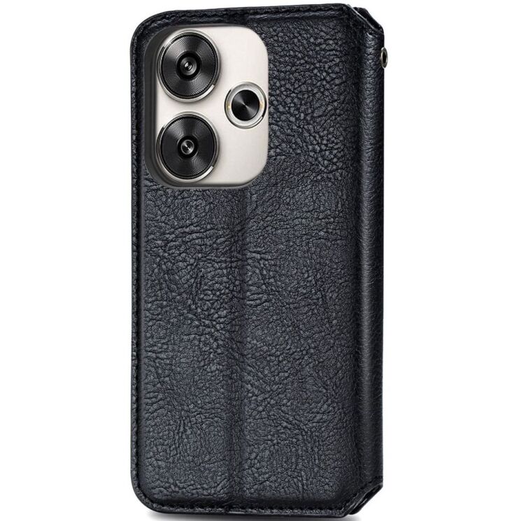 Чехол Deexe Rhombus Wallet для Xiaomi Poco F6 - Black: фото 5 из 9