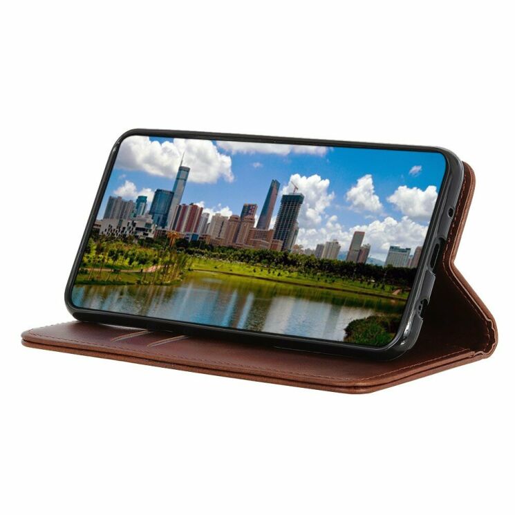 Чехол Deexe Wallet Case для Samsung Galaxy M11 (M115) - Brown: фото 6 из 10