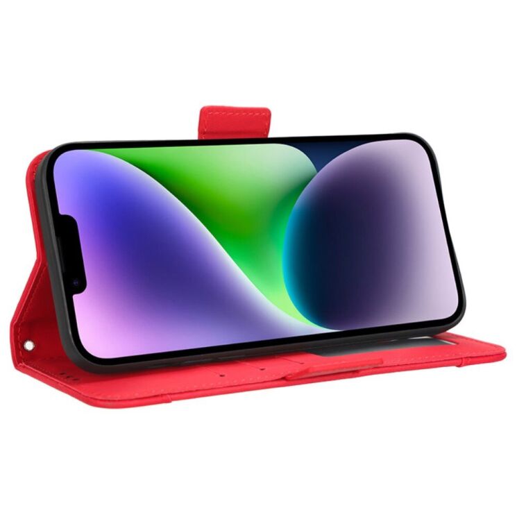 Чехол Deexe Wallet Stand для Apple iPhone 15 - Red: фото 3 из 6