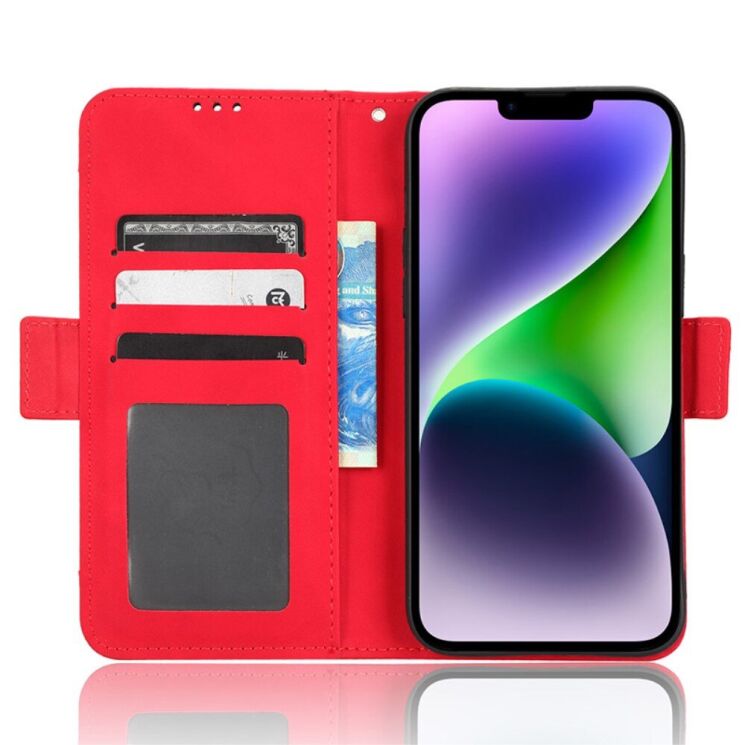 Чехол Deexe Wallet Stand для Apple iPhone 15 - Red: фото 2 из 6