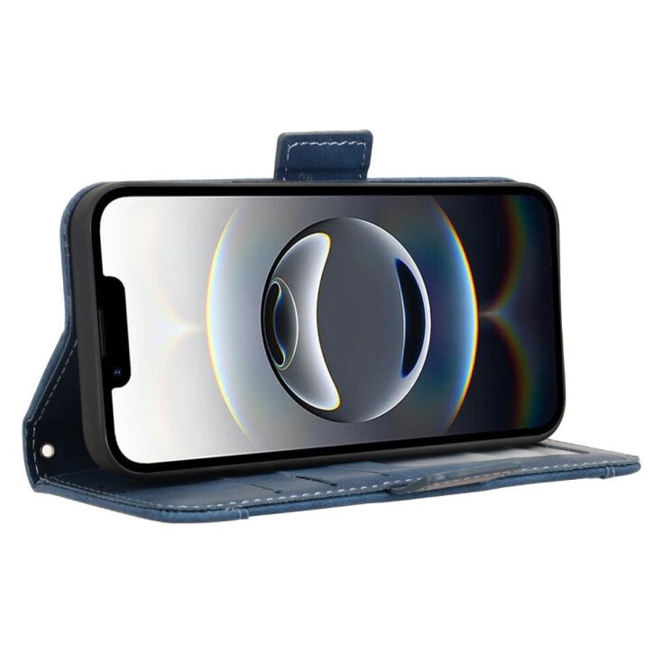 Чехол Deexe Wallet Stand для Apple iPhone 16e - Blue: фото 4 из 7