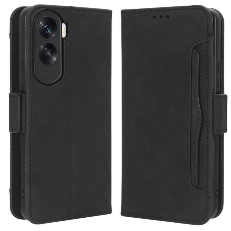 Чехол Deexe Wallet Stand для Honor 90 Lite - Black: фото 1 из 7