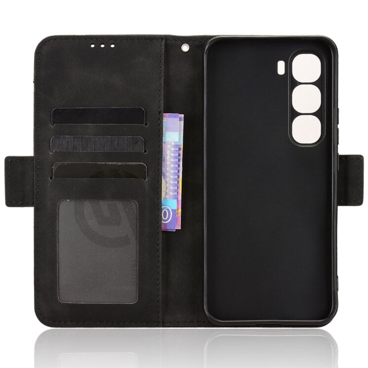 Чохол Deexe Wallet Stand для Infinix Hot 60 Pro Plus - Black: фото 4 з 15