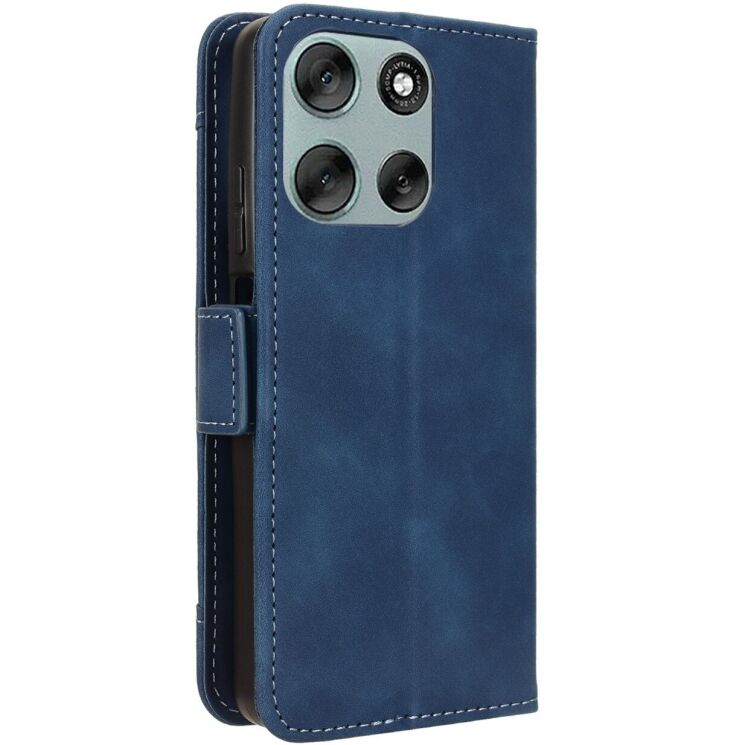 Чохол Deexe Wallet Stand для Motorola Moto G56 - Blue: фото 7 з 14