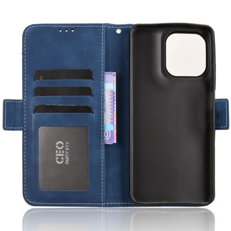 Чохол Deexe Wallet Stand для Motorola Moto G56 - Blue: фото 4 з 14