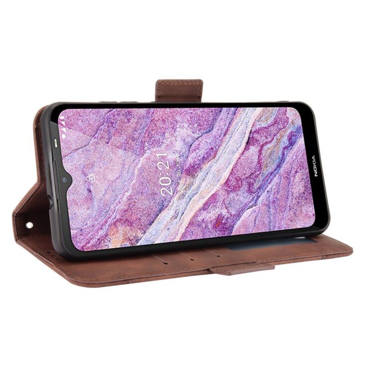 Чохол Deexe Wallet Stand для Nokia C10 / C20 - Brown: фото 4 з 17