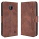 Чохол Deexe Wallet Stand для Nokia C10 / C20 - Brown (274208Z). Фото 1 з 17