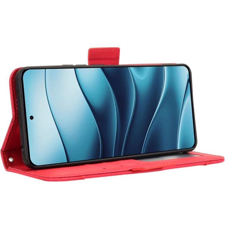 Чехол Deexe Wallet Stand для Xiaomi Redmi Note 14 5G - Red: фото 5 из 7