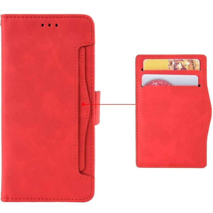 Чехол Deexe Wallet Stand для Xiaomi Redmi Note 14 5G - Red: фото 3 из 7