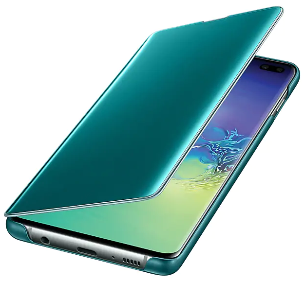Оригінальний чохол-книжка Clear View Cover для Samsung Galaxy S10 Plus (G975) EF-ZG975CGEGRU - Green: фото 1 з 4