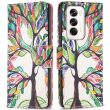 Чехол-книжка Deexe Color Wallet для OPPO Reno 12 - Life Tree (356814E)