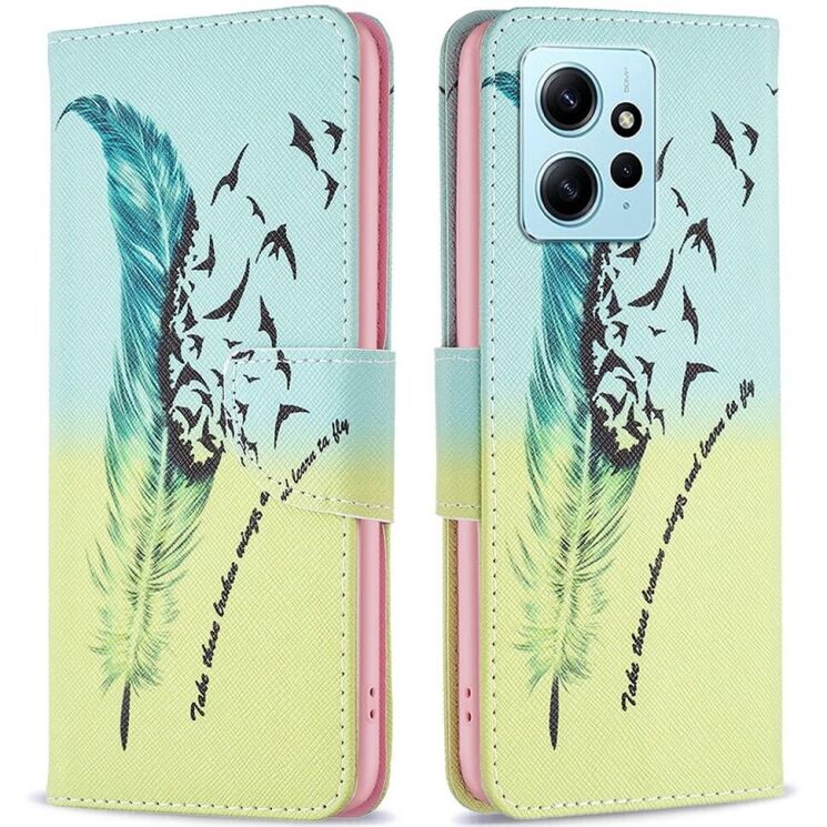 Чехол-книжка Deexe Color Wallet для Xiaomi Redmi Note 12 - Feather: фото 1 из 7