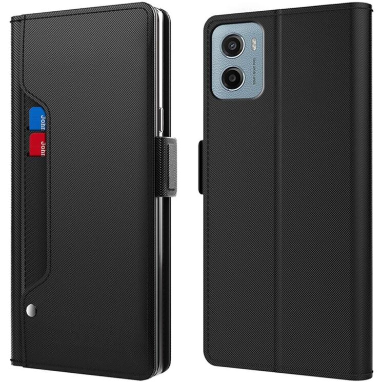 Чохол-книжка Deexe Eclipse Wallet для Motorola Moto G05 / Moto E15 - Black: фото 1 з 9