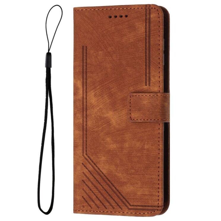 Чехол-книжка Deexe Lines Series для Infinix Note 30 - Brown: фото 5 из 11