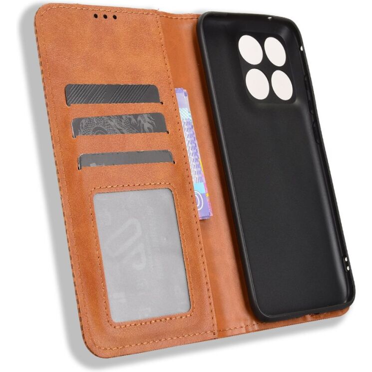 Чехол-книжка Deexe Retro Style для Motorola Edge 70 Fusion - Brown: фото 3 из 18