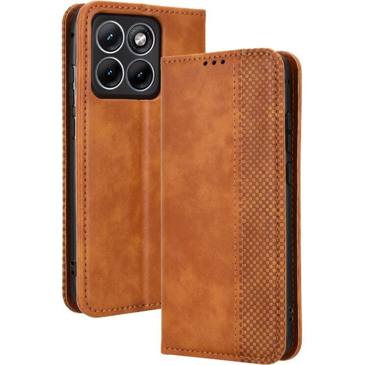 Чехол-книжка Deexe Retro Style для Motorola Edge 70 Fusion - Brown: фото 7 из 18