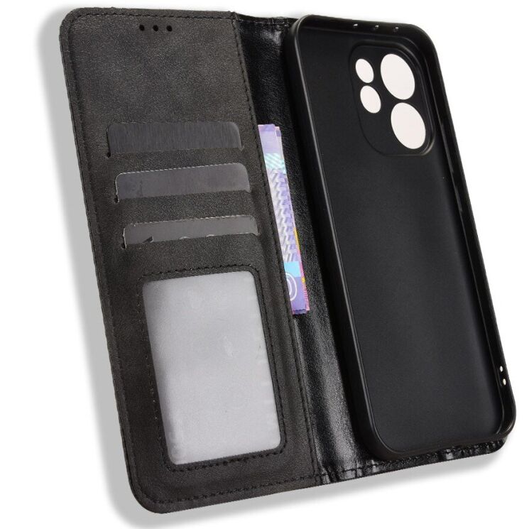 Чехол-книжка Deexe Retro Style для OPPO Reno 15 F/FS - Black (405805B) Чехол-книжка Deexe Retro Style для OPPO Reno 15 F/FS - Black: фото 4 из 18