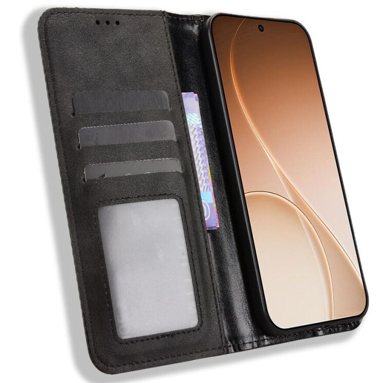 Чехол-книжка Deexe Retro Style для OPPO Reno 15 F/FS - Black (405805B) Чехол-книжка Deexe Retro Style для OPPO Reno 15 F/FS - Black: фото 5 из 18