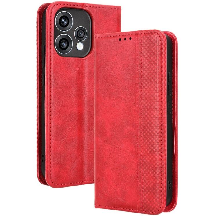 Чохол-книжка Deexe Retro Style для OPPO Reno 15 - Red: фото 1 з 8
