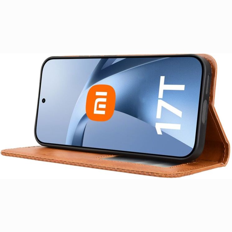 Чехол-книжка Deexe Retro Style для Xiaomi 17T - Brown: фото 7 из 18