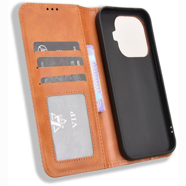 Чехол-книжка Deexe Retro Style для Xiaomi 17T - Brown: фото 5 из 18