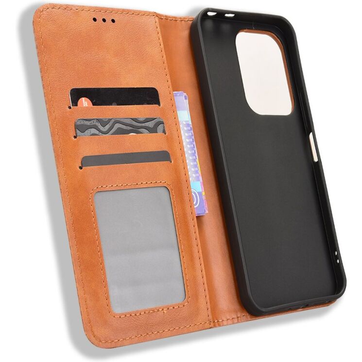 Чехол-книжка Deexe Retro Style для Xiaomi Poco C95 Pro - Brown (429206Z) Чехол-книжка Deexe Retro Style для Xiaomi Poco C95 Pro - Brown: фото 5 из 19