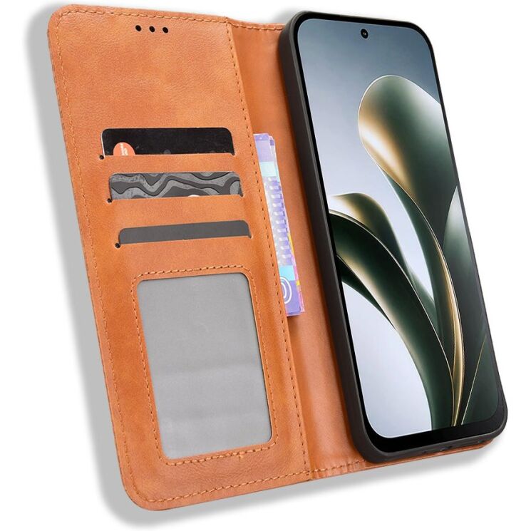 Чехол-книжка Deexe Retro Style для Xiaomi Poco C95 Pro - Brown (429206Z) Чехол-книжка Deexe Retro Style для Xiaomi Poco C95 Pro - Brown: фото 6 из 19