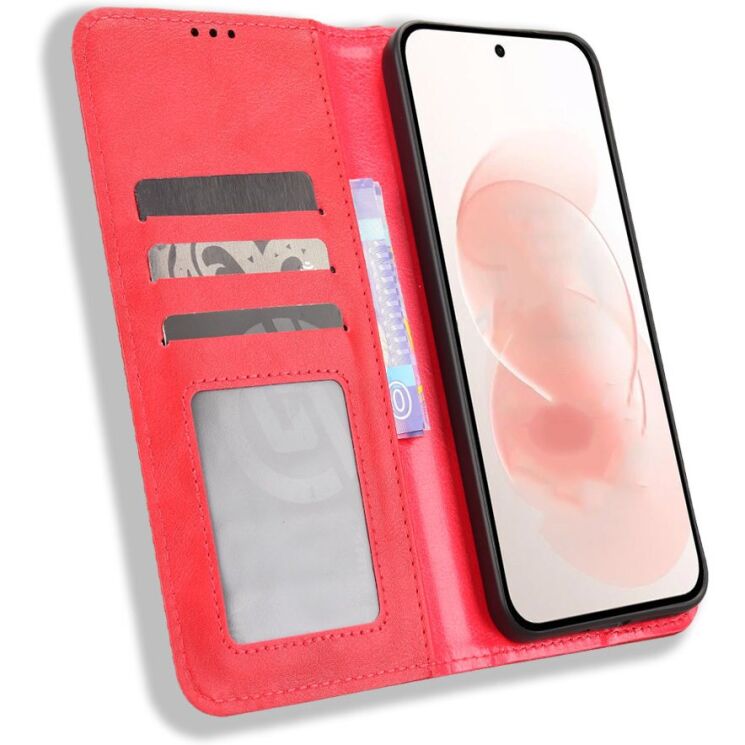 Чохол-книжка Deexe Retro Style для Xiaomi Redmi Note 17 Pro Plus - Red (430601R) Чохол-книжка Deexe Retro Style для Xiaomi Redmi Note 17 Pro Plus - Red: фото 5 з 19