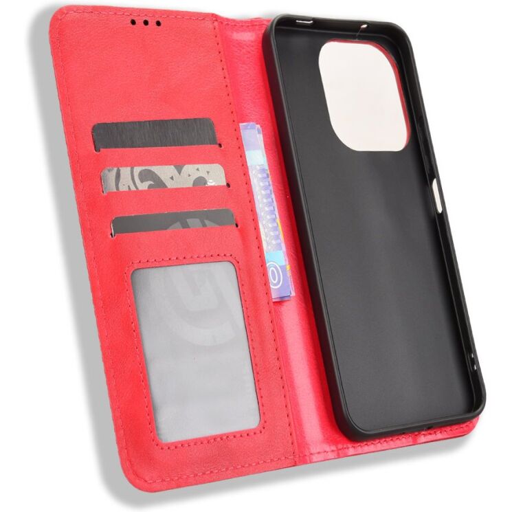 Чохол-книжка Deexe Retro Style для Xiaomi Redmi Note 17 Pro Plus - Red (430601R) Чохол-книжка Deexe Retro Style для Xiaomi Redmi Note 17 Pro Plus - Red: фото 4 з 19