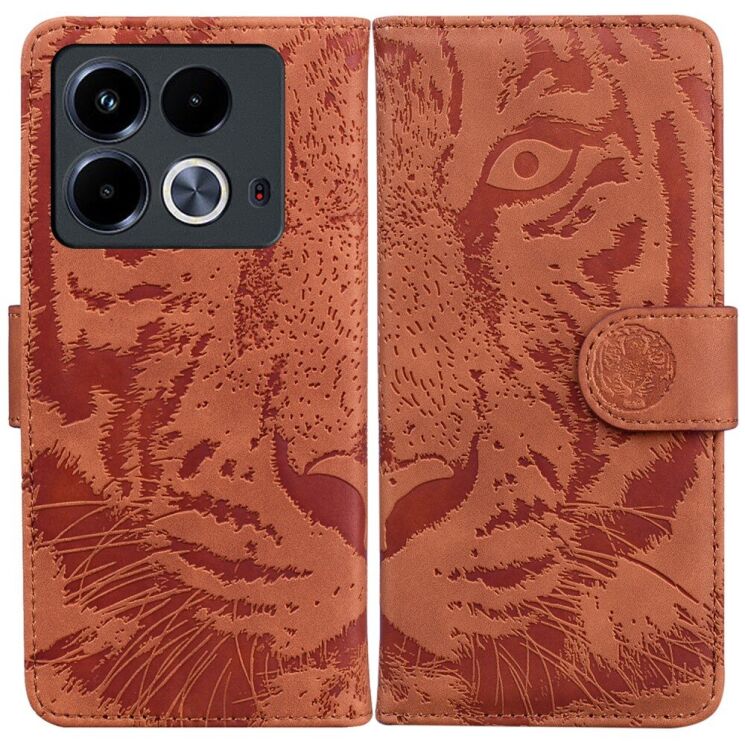 Чехол-книжка Deexe Tiger для Infinix Note 40 - Brown: фото 1 из 7