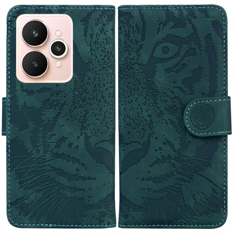Чехол-книжка Deexe Tiger для Realme 15 / 15 Pro - Green: фото 1 из 7