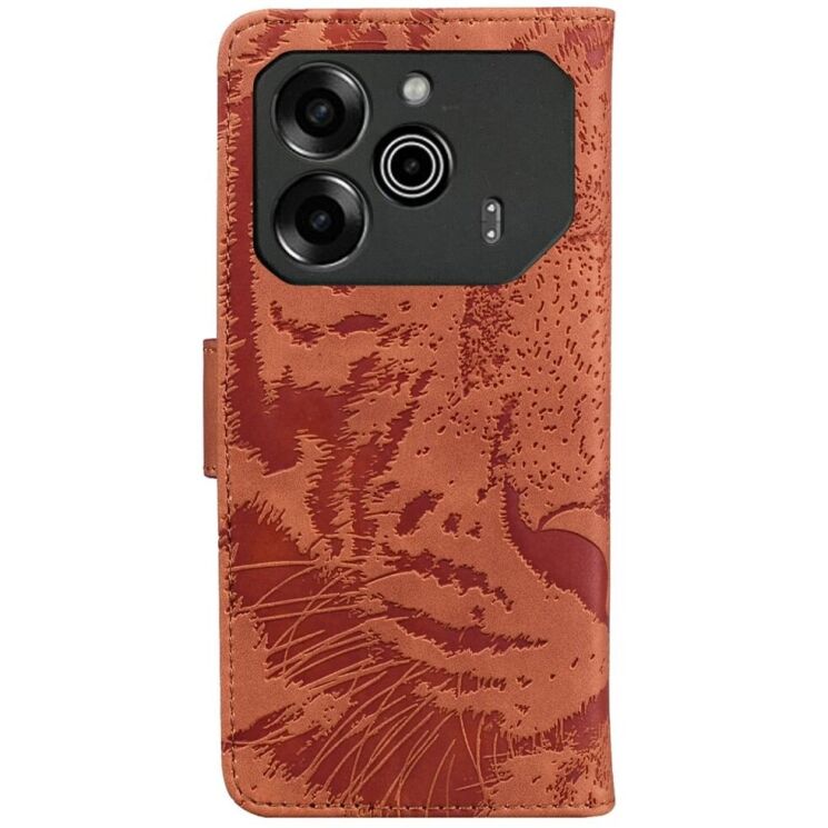 Чехол-книжка Deexe Tiger для TECNO Pova 6 - Brown: фото 6 из 7
